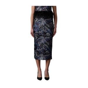 NEW LE SUPERBE women's floral skirt in midnight abstract